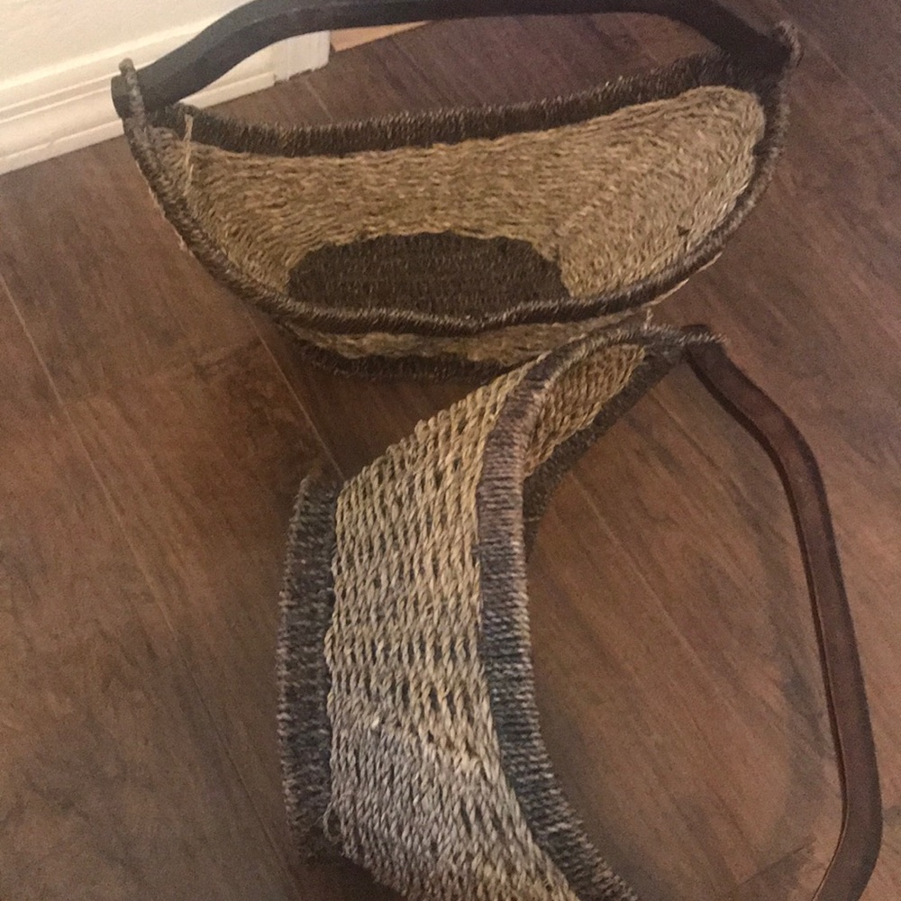 Twin woven baskets